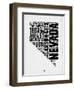 Nevada Word Cloud 2-NaxArt-Framed Art Print