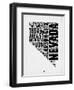 Nevada Word Cloud 2-NaxArt-Framed Art Print