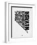 Nevada Word Cloud 2-NaxArt-Framed Art Print