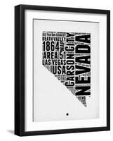 Nevada Word Cloud 2-NaxArt-Framed Art Print