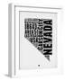 Nevada Word Cloud 2-NaxArt-Framed Art Print