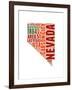 Nevada Word Cloud Map-NaxArt-Framed Art Print