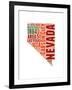 Nevada Word Cloud Map-NaxArt-Framed Art Print