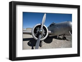 Nevada, Yerington, Twin Beech Display at Yerington Municipal Airport-Bernard Friel-Framed Photographic Print