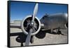 Nevada, Yerington, Twin Beech Display at Yerington Municipal Airport-Bernard Friel-Framed Stretched Canvas