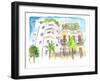 Neve Tzedek Tel Aviv Old Houses and Bauhaus Street-M. Bleichner-Framed Art Print