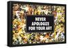 Never Apologize For Your Art Funny Poster-null-Framed Poster