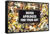 Never Apologize For Your Art Funny Poster-Ephemera-Framed Stretched Canvas