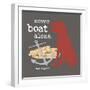 Never Boat Alone-Dog is Good-Framed Art Print