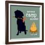 Never Camp Alone-Dog is Good-Framed Art Print