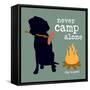 Never Camp Alone-Dog is Good-Framed Stretched Canvas