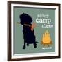 Never Camp Alone-Dog is Good-Framed Art Print