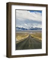 Never Ending Straight Road on US Route 50, the Loneliest Road in America, Nevada, USA-Kober Christian-Framed Photographic Print