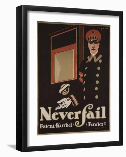 Never Fail Windows, 1911-Hans Rudi Erdt-Framed Giclee Print