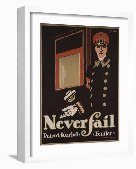 Never Fail Windows, 1911-Hans Rudi Erdt-Framed Giclee Print