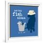 Never Fish Alone-Dog is Good-Framed Art Print