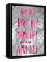 Never Give Up Grey Marble-Susan Bryant-Framed Stretched Canvas