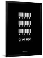 Never Give Up-Design Fabrikken-Framed Art Print