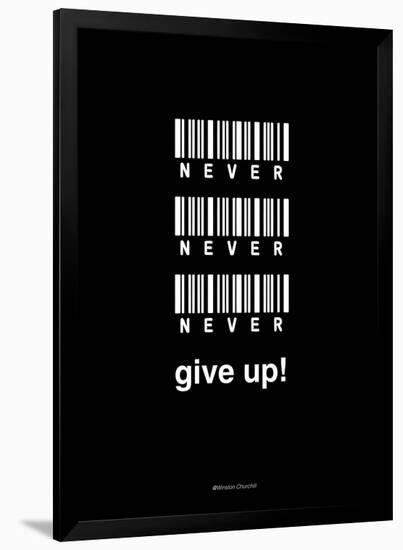Never Give Up-Design Fabrikken-Framed Art Print