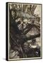 Never Harm, Nor Spell Nor Charm, Come Our Lovely Lady Nigh-Arthur Rackham-Framed Stretched Canvas