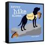 Never Hike Alone-Dog is Good-Framed Stretched Canvas