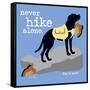 Never Hike Alone-Dog is Good-Framed Stretched Canvas