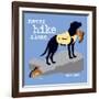 Never Hike Alone-Dog is Good-Framed Art Print