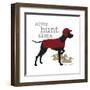 Never Hunt Alone-Dog is Good-Framed Art Print