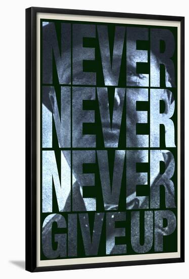 Never Never Never Give Up-null-Framed Standard Poster