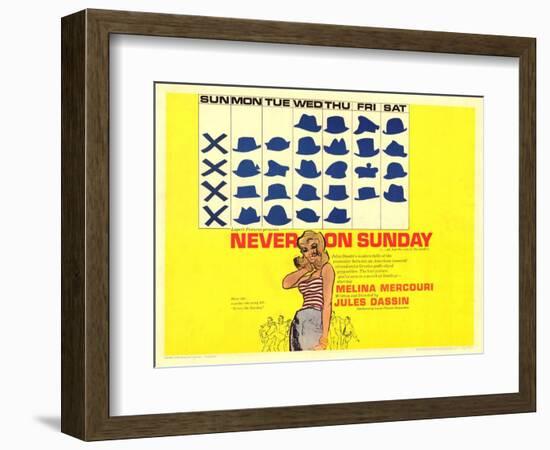 Never on Sunday, 1960-null-Framed Art Print