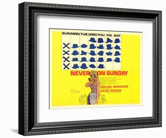 Never on Sunday, 1960-null-Framed Art Print