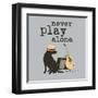 Never Play Alone-Dog is Good-Framed Art Print