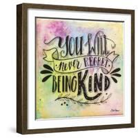 Never Regret Being Kind-Britt Hallowell-Framed Art Print
