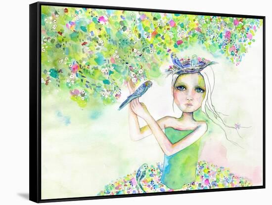 Never Silence the Songbird-Wyanne-Framed Stretched Canvas