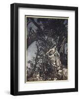 Never So Weary Never So in Woe, Illustration from 'Midsummer Nights Dream' by William Shakespeare-Arthur Rackham-Framed Giclee Print