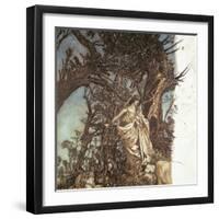 Never So Weary, Never So Woeful, Illustration to 'A Midsummer Night's Dream', 1908-Arthur Rackham-Framed Giclee Print