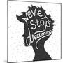 Never Stop Dreaming. Lettering-REANEW-Mounted Premium Giclee Print
