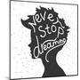 Never Stop Dreaming. Lettering-REANEW-Mounted Art Print