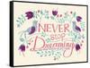 Never Stop Dreaming-null-Framed Stretched Canvas