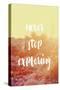 Never Stop Exploring-Lila Fe-Stretched Canvas