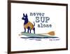 Never SUP Alone-Dog is Good-Framed Art Print