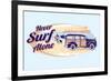 Never Surf Alone-Dog is Good-Framed Art Print