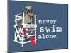 Never Swim Alone-Dog is Good-Mounted Art Print