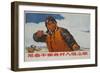 Never Tire of Training to Destroy the Enemy, Chinese Cultural Revolution-null-Framed Giclee Print