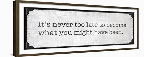 Never Too Late-N. Harbick-Framed Premium Giclee Print