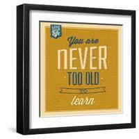 Never Too Old to Learn-Lorand Okos-Framed Art Print