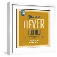 Never Too Old to Learn-Lorand Okos-Framed Art Print