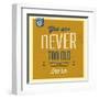 Never Too Old-Lorand Okos-Framed Art Print