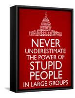 Never Underestimate Stupid People in Large Groups Poster-null-Framed Stretched Canvas