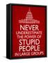 Never Underestimate Stupid People in Large Groups Poster-null-Framed Stretched Canvas